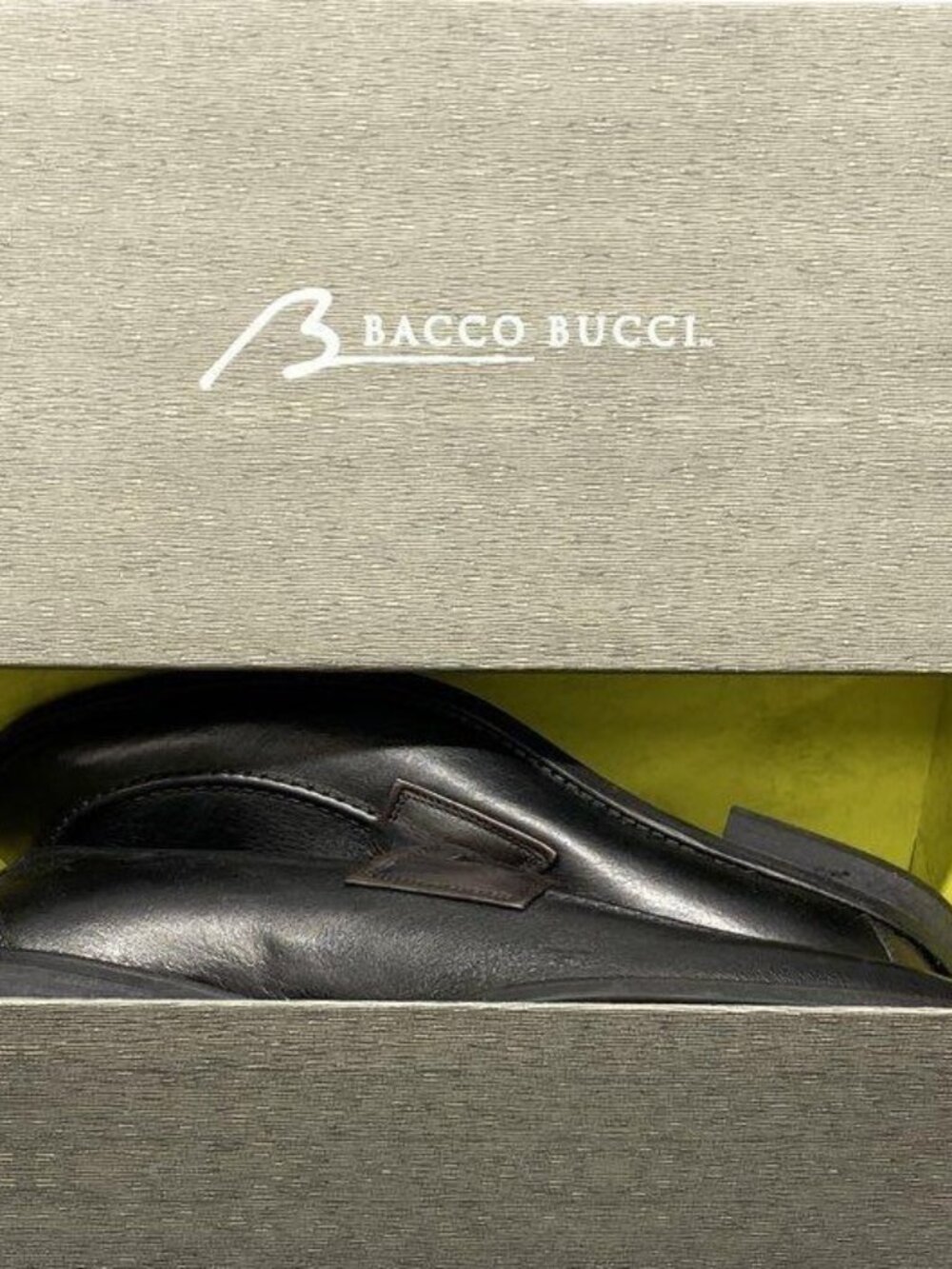 Bacco Buci made in Italy Black leather size 11 D/EE Dress shoes